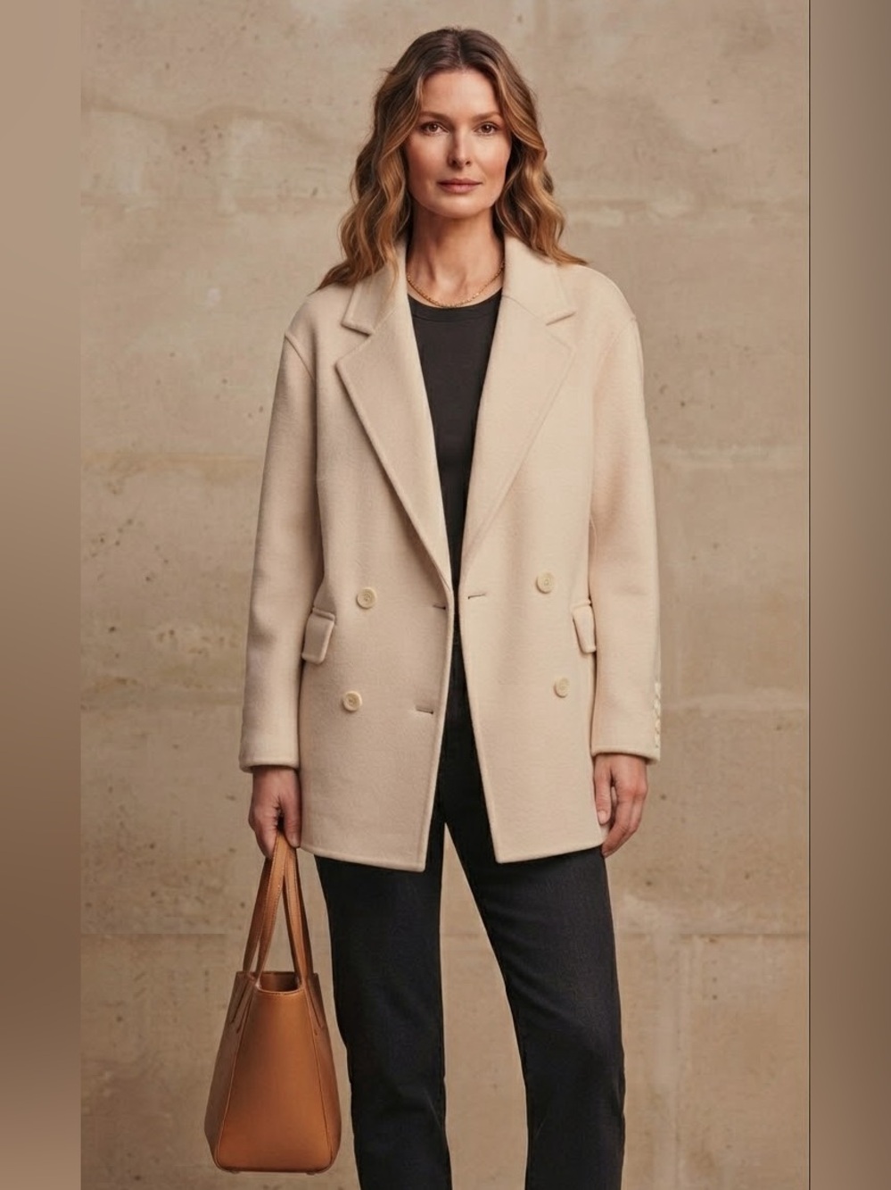 100% Wool Cream Women's Jacket